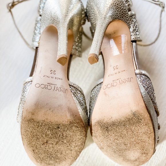 Jimmy Choo Metallic Glitter-coated Snake-print - Picture 7 of 7